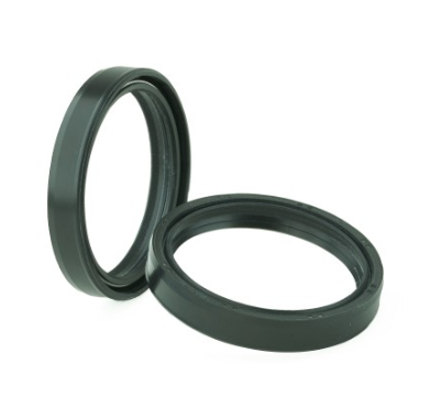 Two dark green rubber O-rings shown on a white background.