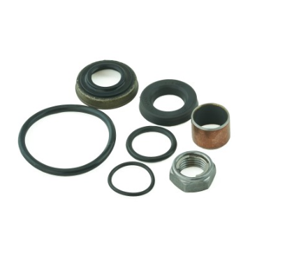 Assorted O-rings, gaskets, and seals in different sizes on a white background.